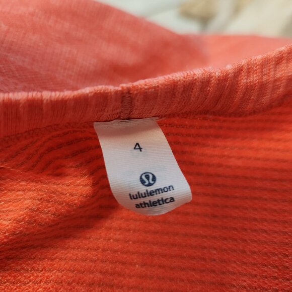 Lululemon Run Swiftly Tech Short Sleeve Shirt  Heathered Coral Size 4 - Picture 2 of 5